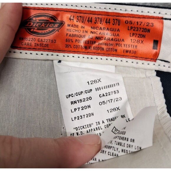 New Dickies Size 44 Flex Relaxed Fit Cargo Work Pants Black Uniform Straight Leg - Picture 9 of 16